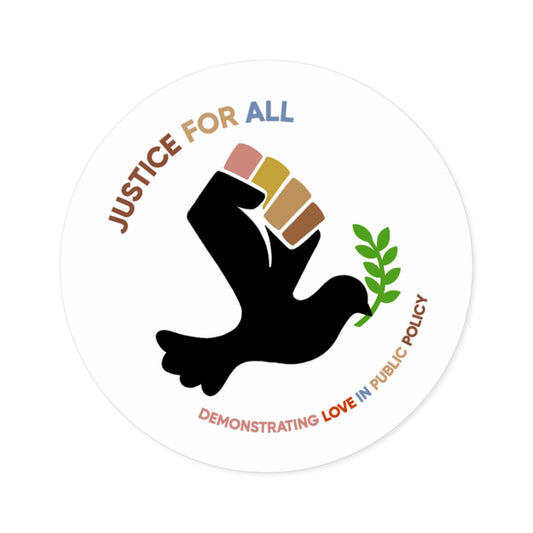 Justice for All Party 2024 Round Sticker, Indoor\Outdoor